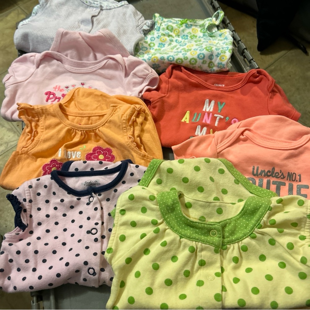 Polka Dot and Floral Kids One Piece Set